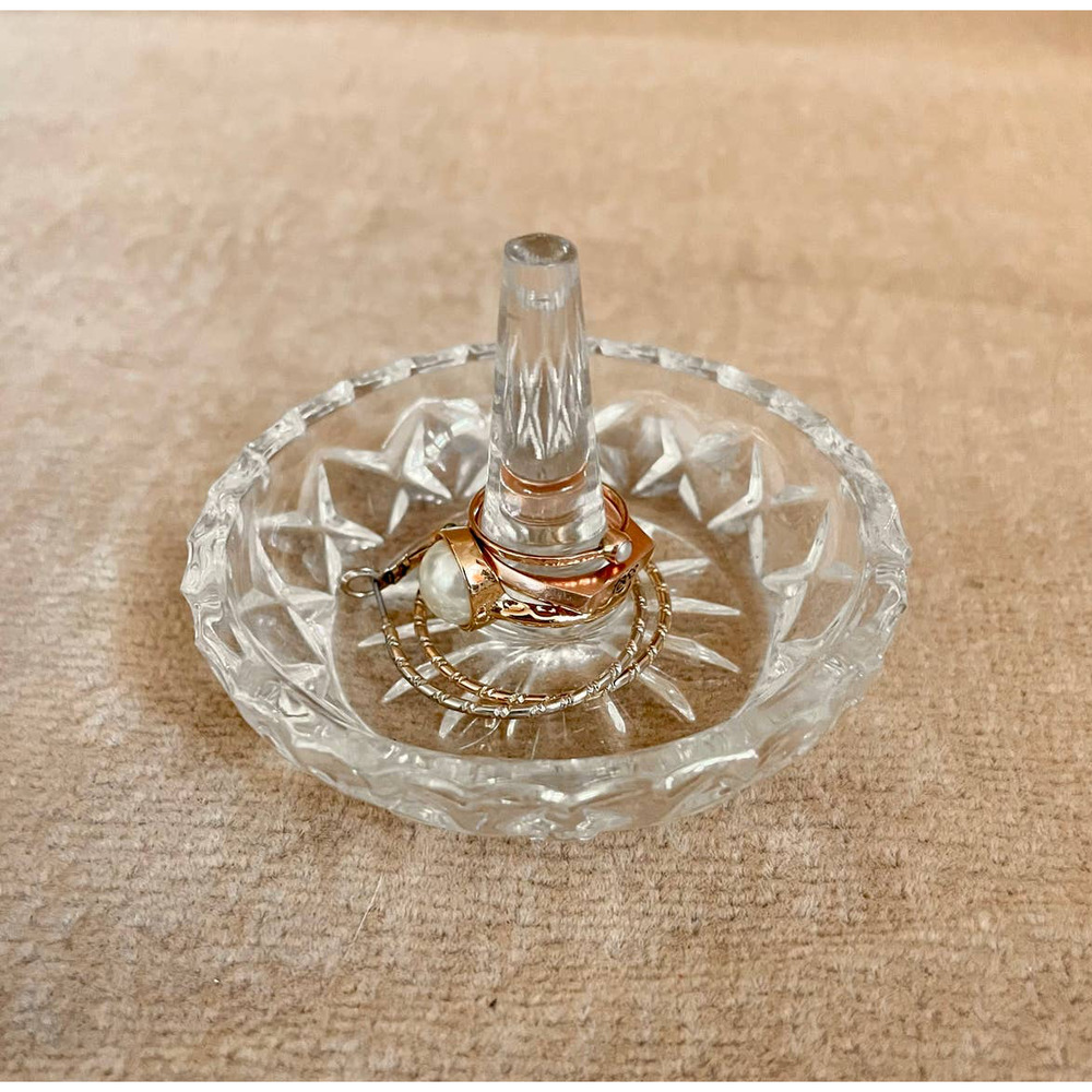 Cut Glass Ring Dish